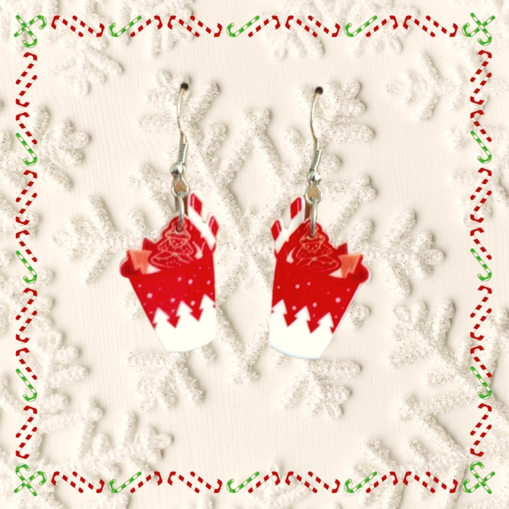 Christmas Tree Cookie Mug Earrings